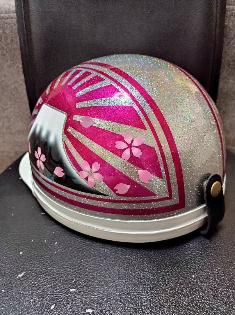 カスタムコルク半　大粒小粒MIX倍増七色ラメ✘Candyピンク富士日章　桜花