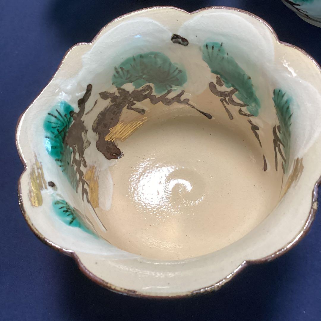 京焼乾山写雪松向付10客　新品未使用