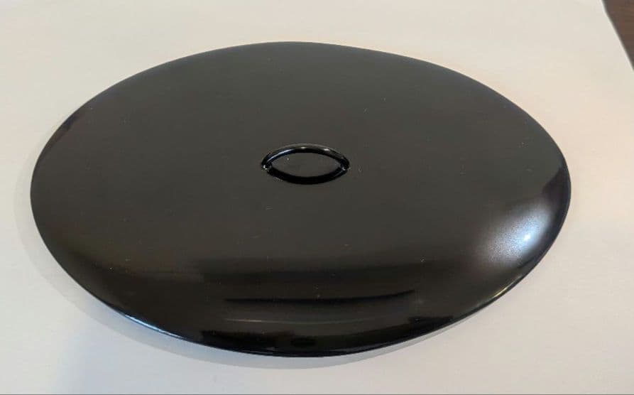 『中尾羊古』ガラス水指　茶道具　共箱　金ギヤマン義山　アトリエ羊古　吹きガラス