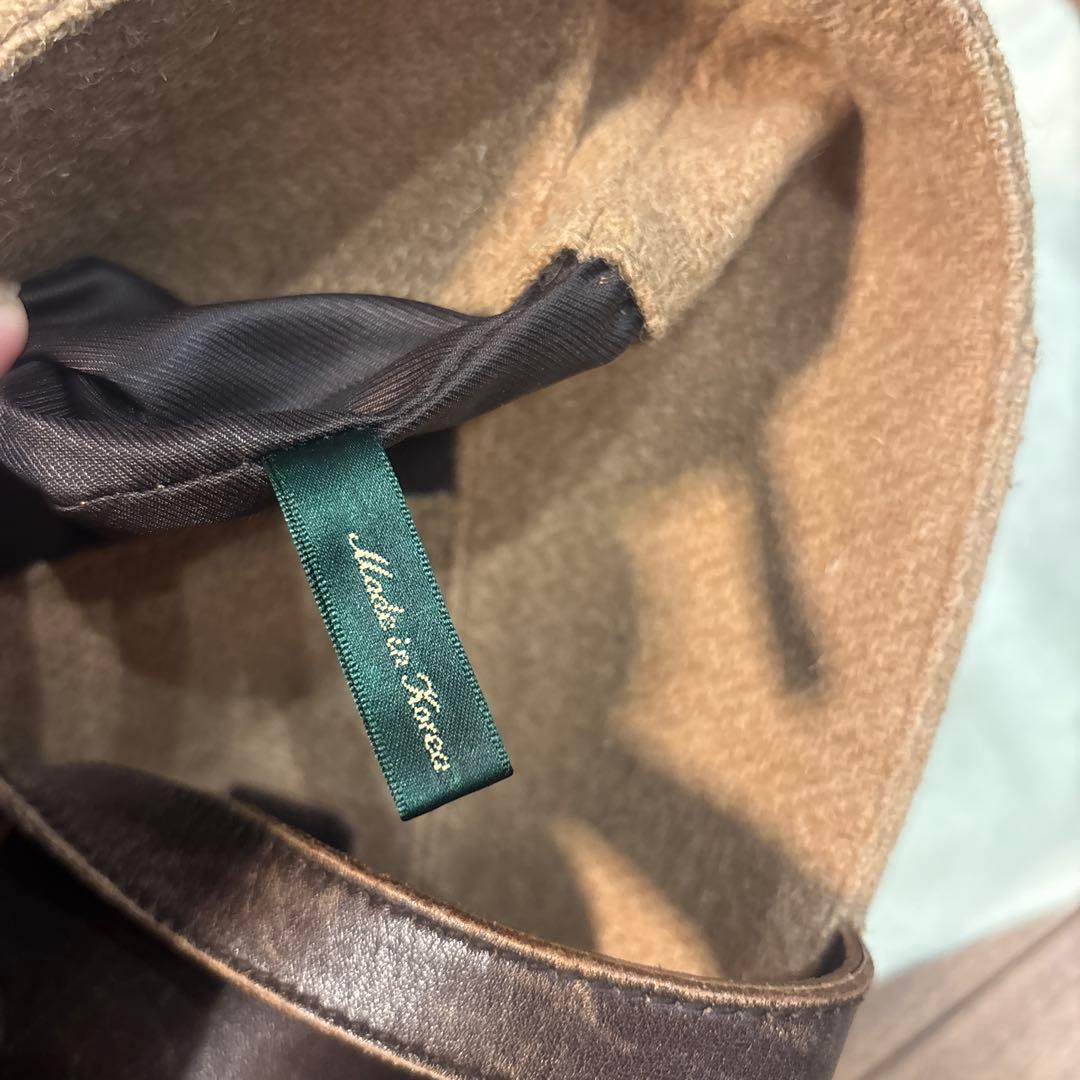 【美品】ラルフローレン ウールキャンパス×レザー トートバッグ A4◎ 保存袋付