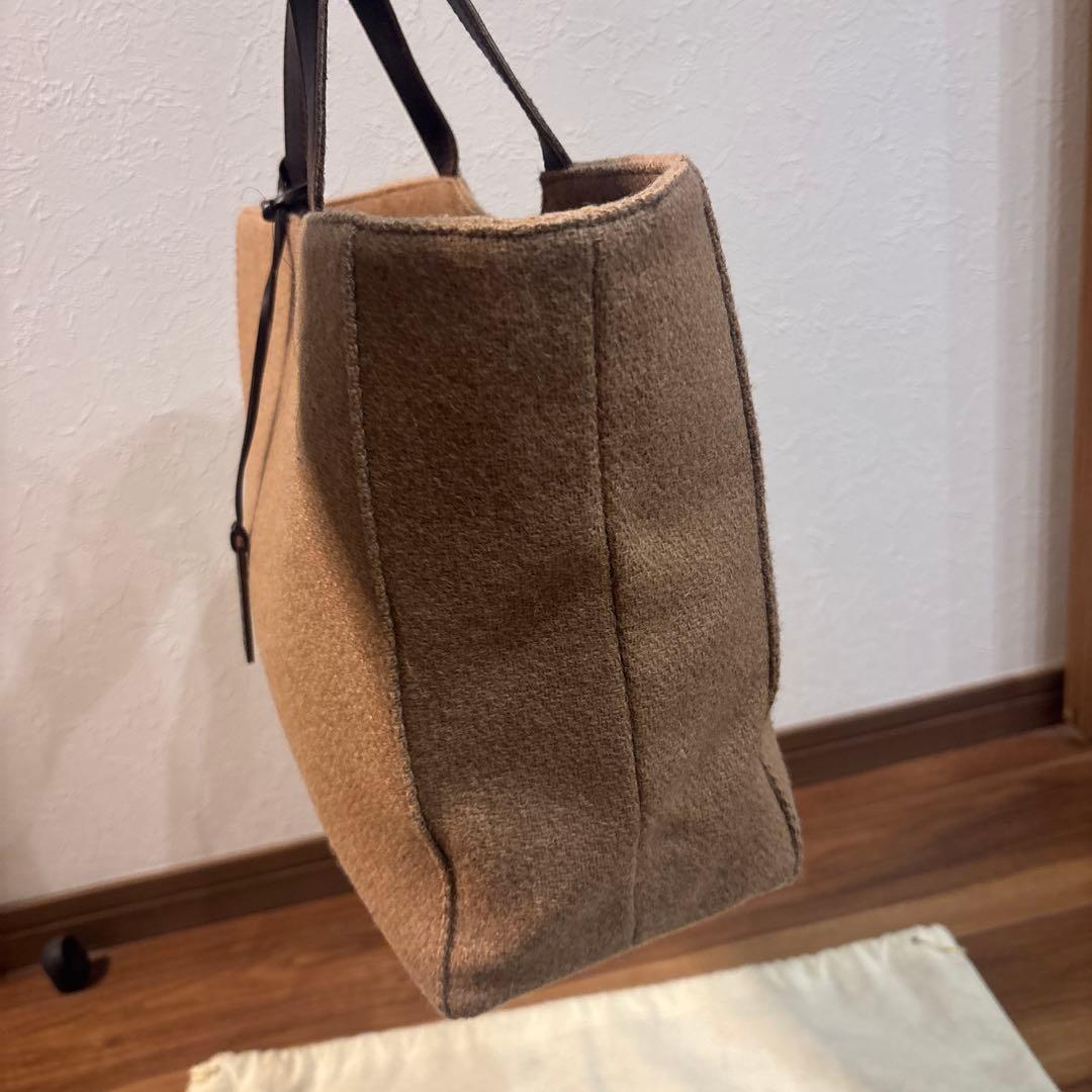 【美品】ラルフローレン ウールキャンパス×レザー トートバッグ A4◎ 保存袋付