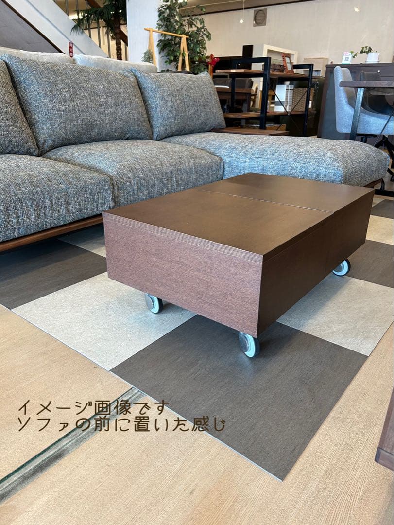 アウトレット☆センターテーブル リビングテーブル ロータイプ キャスター 収納付