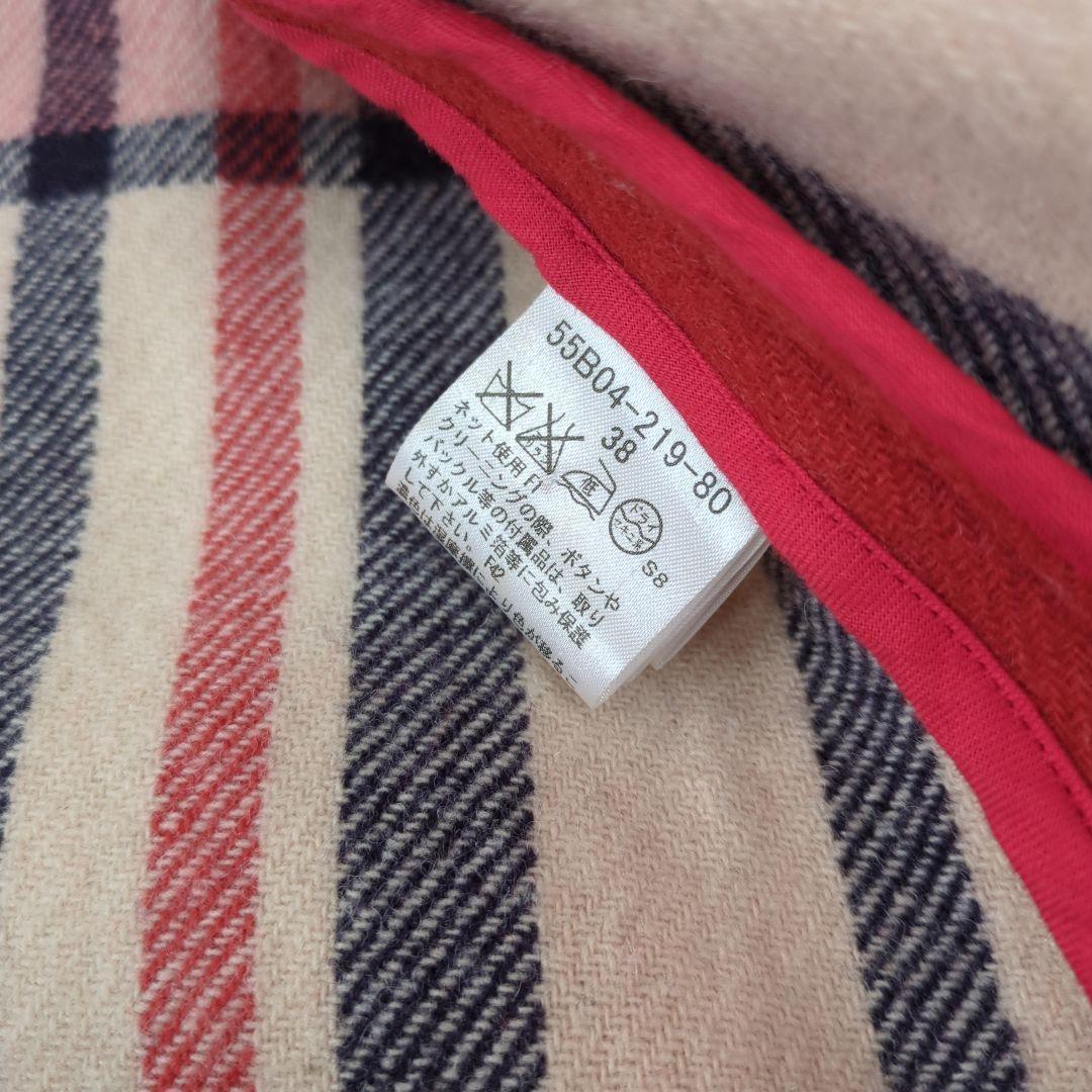 ブルーレーベルクレストブリッジ ショートダッフルコート 赤 オレンジ 38