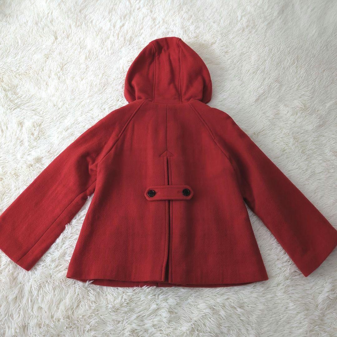 ブルーレーベルクレストブリッジ ショートダッフルコート 赤 オレンジ 38