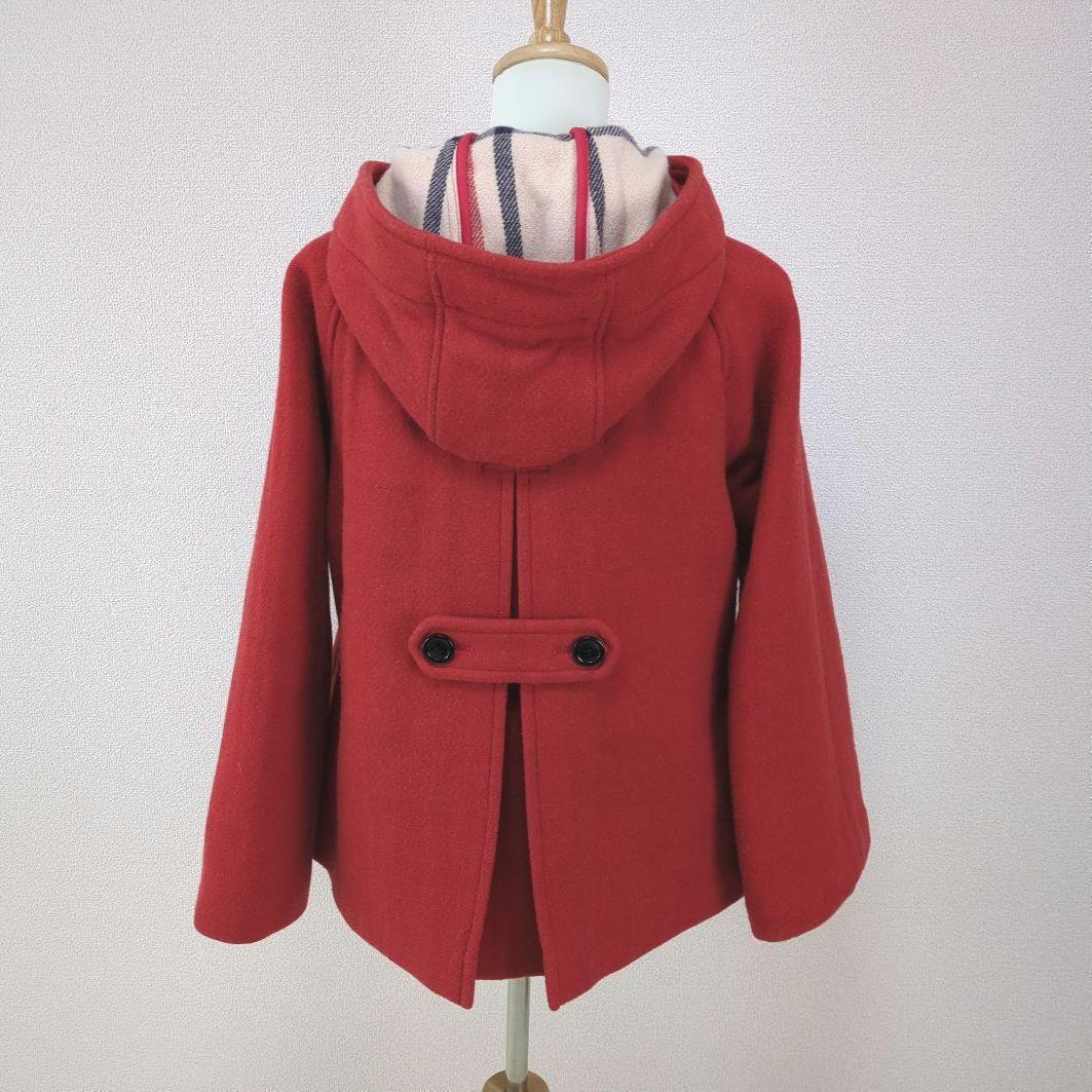 ブルーレーベルクレストブリッジ ショートダッフルコート 赤 オレンジ 38