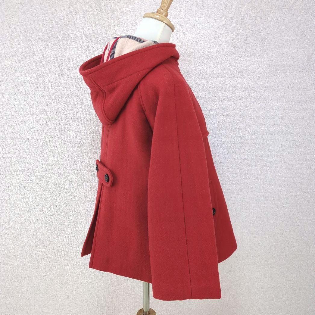 ブルーレーベルクレストブリッジ ショートダッフルコート 赤 オレンジ 38