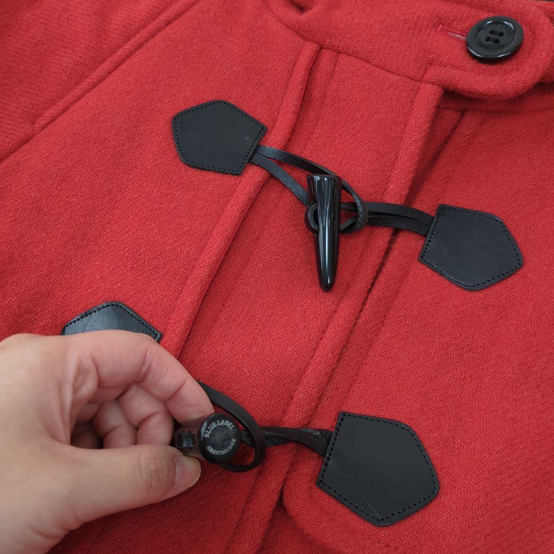 ブルーレーベルクレストブリッジ ショートダッフルコート 赤 オレンジ 38