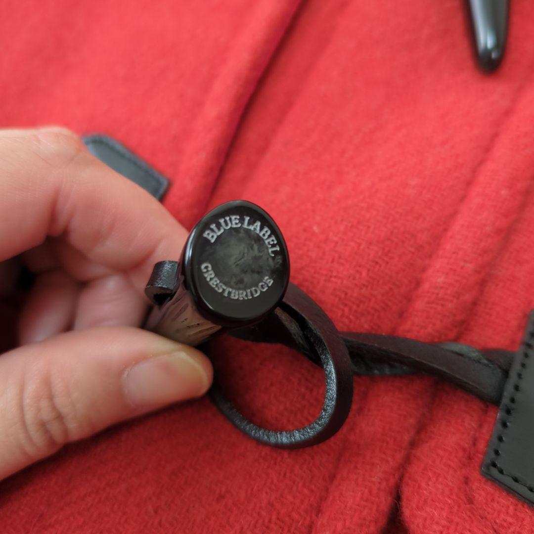 ブルーレーベルクレストブリッジ ショートダッフルコート 赤 オレンジ 38