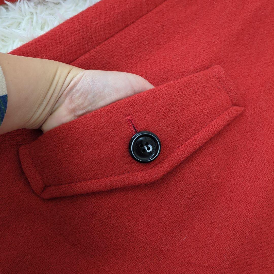 ブルーレーベルクレストブリッジ ショートダッフルコート 赤 オレンジ 38