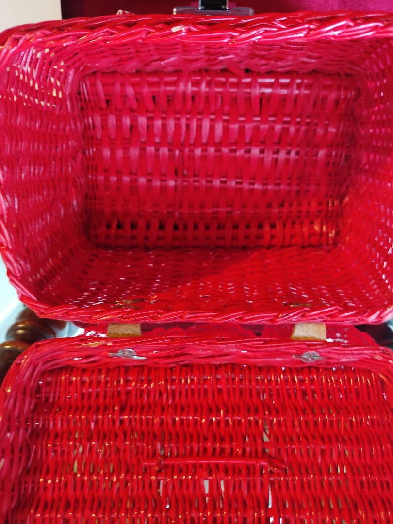 造花　籠　バスケット　ベビーバスケット　籠　　バスケット　昭和レトロ　ビンテージ