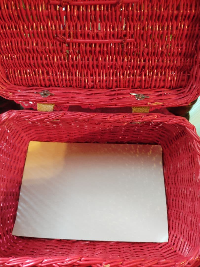 造花　籠　バスケット　ベビーバスケット　籠　　バスケット　昭和レトロ　ビンテージ