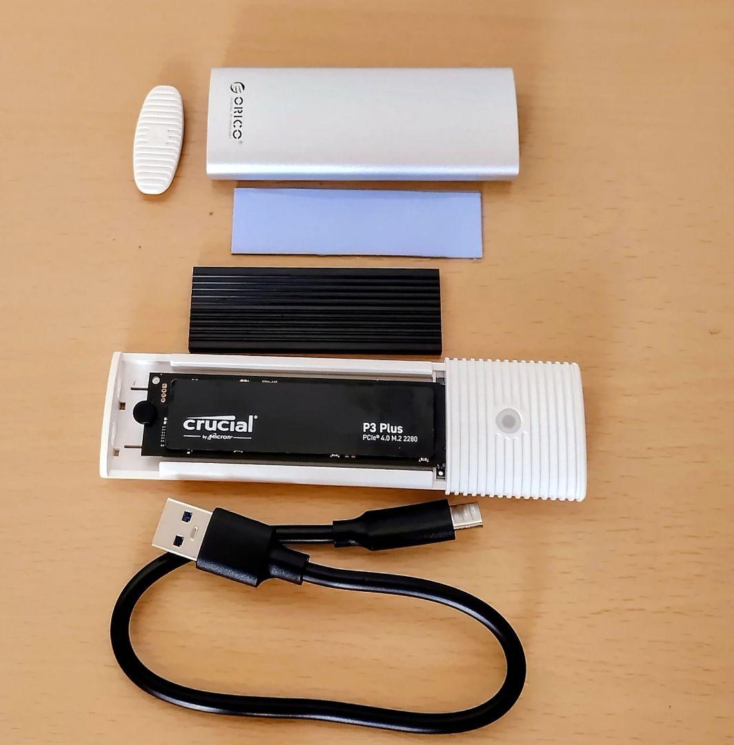A*E様 Crucial P3 Plus 1TB SSD M.2 中古品 外付け
