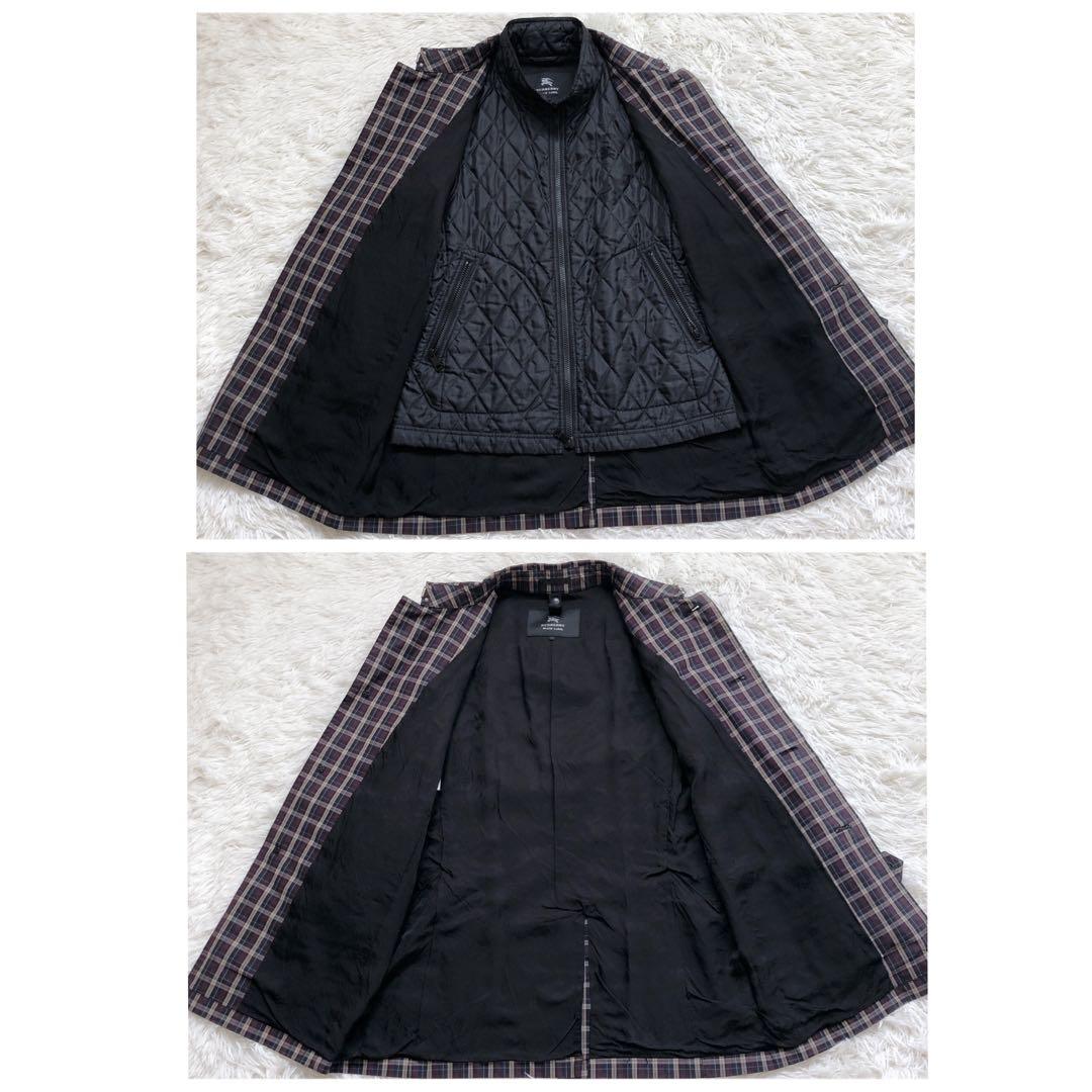 美品✨希少 L ライナー　バーバリー　チェック柄 トレンチコート ロゴ　ホース