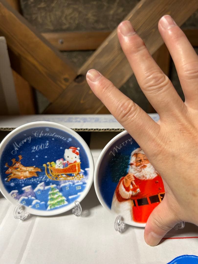 サンリオ ハローキティ　クリスマスプレート 2002年 3枚セット