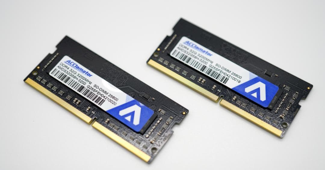 DDR4 SODIMM 64GB（32GB*2枚） 3200MHz