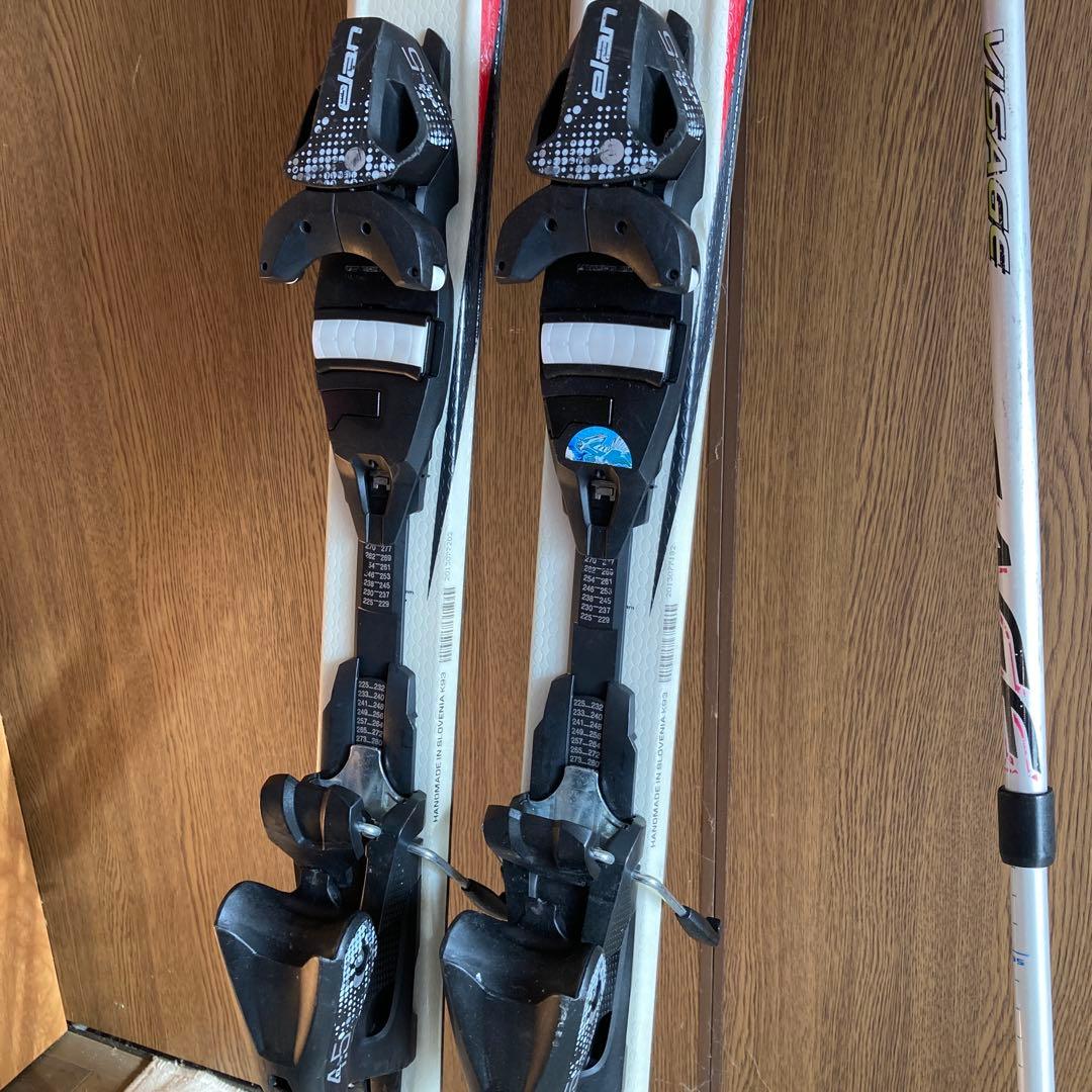 ELAN ジュニアスキー板 120センチ と 伸縮ストック