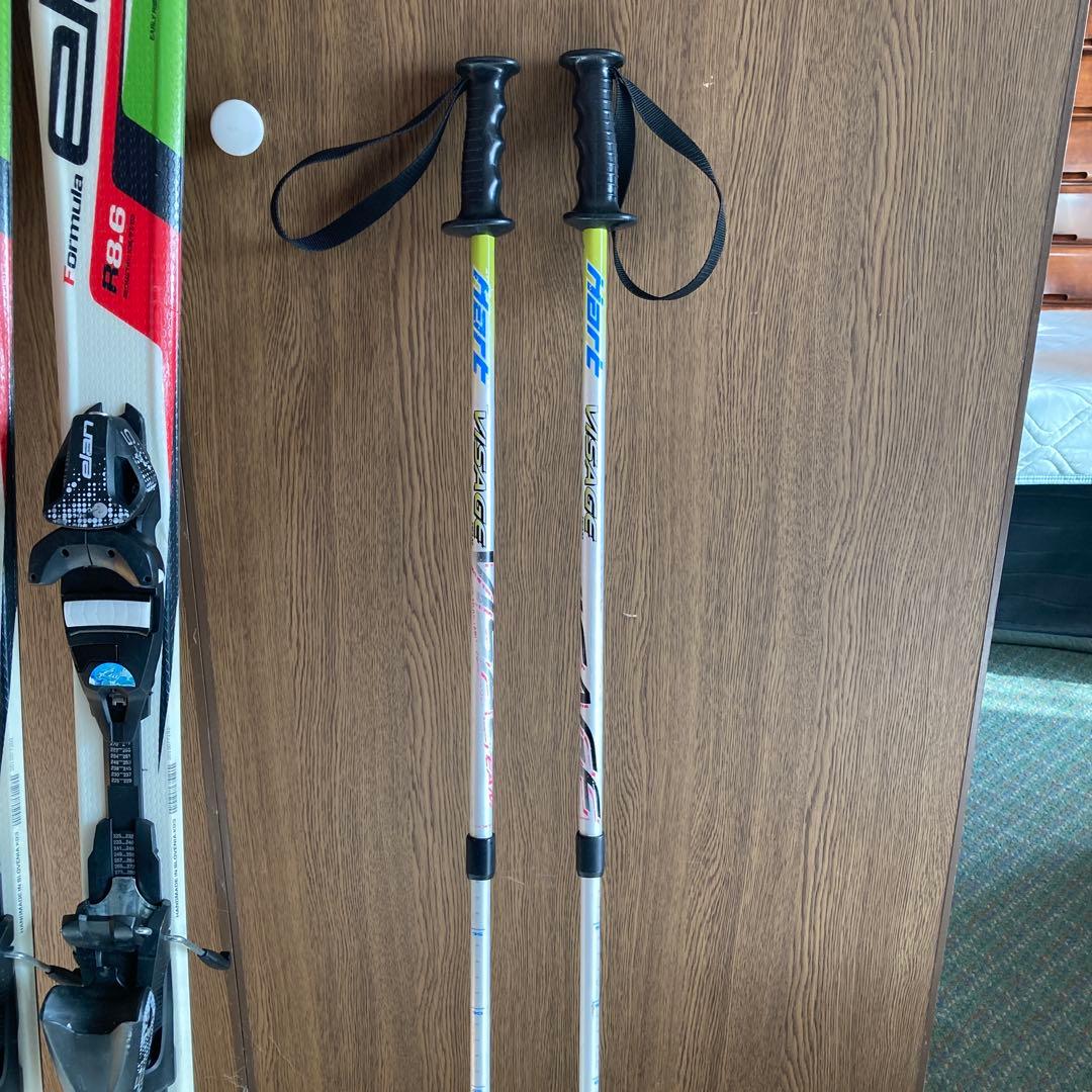 ELAN ジュニアスキー板 120センチ と 伸縮ストック