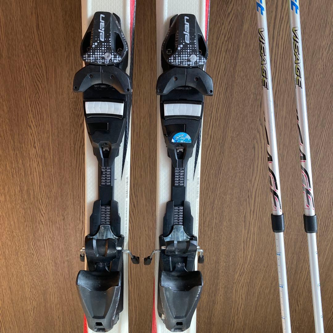 ELAN ジュニアスキー板 120センチ と 伸縮ストック