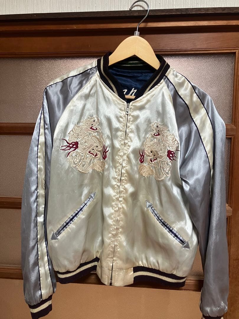 スカジャン 髑髏　龍　白虎