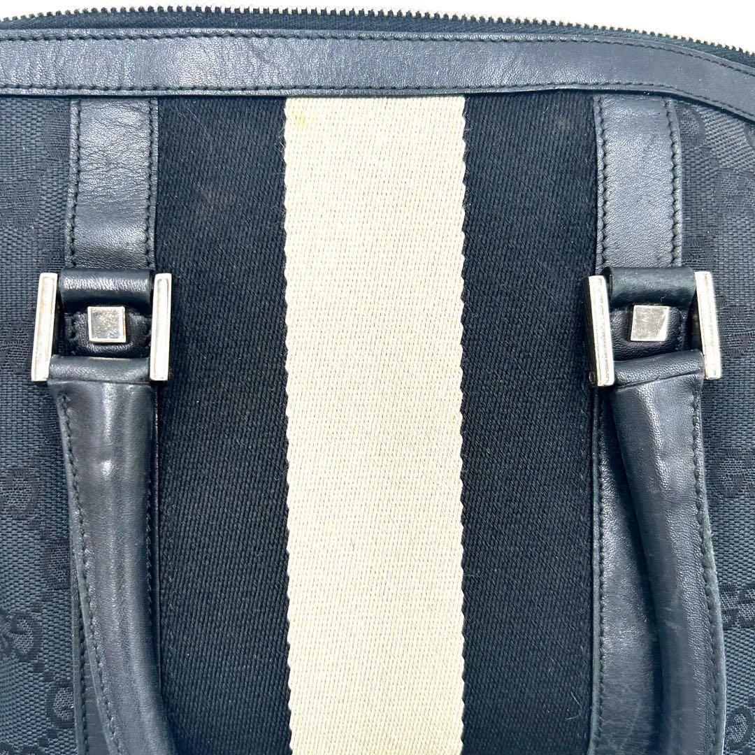 GUCCI　グッチ　GGキャンバス　シェリーライン　ミニボストンバッグ