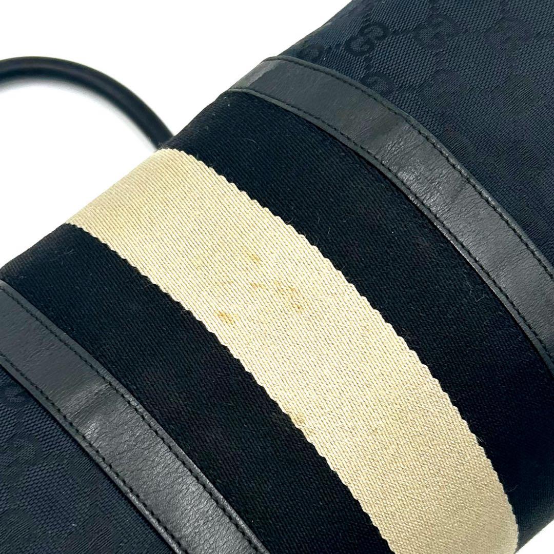 GUCCI　グッチ　GGキャンバス　シェリーライン　ミニボストンバッグ