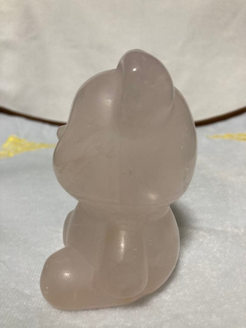 ローズクオーツのクマの置物№1