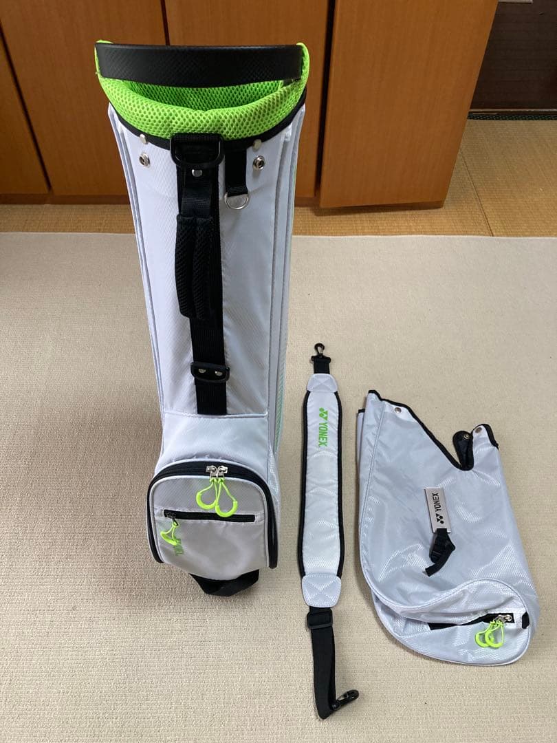 ヨネックスゴルフバック 軽量設計のホワイト/グリーンゴルフキャディバッグ