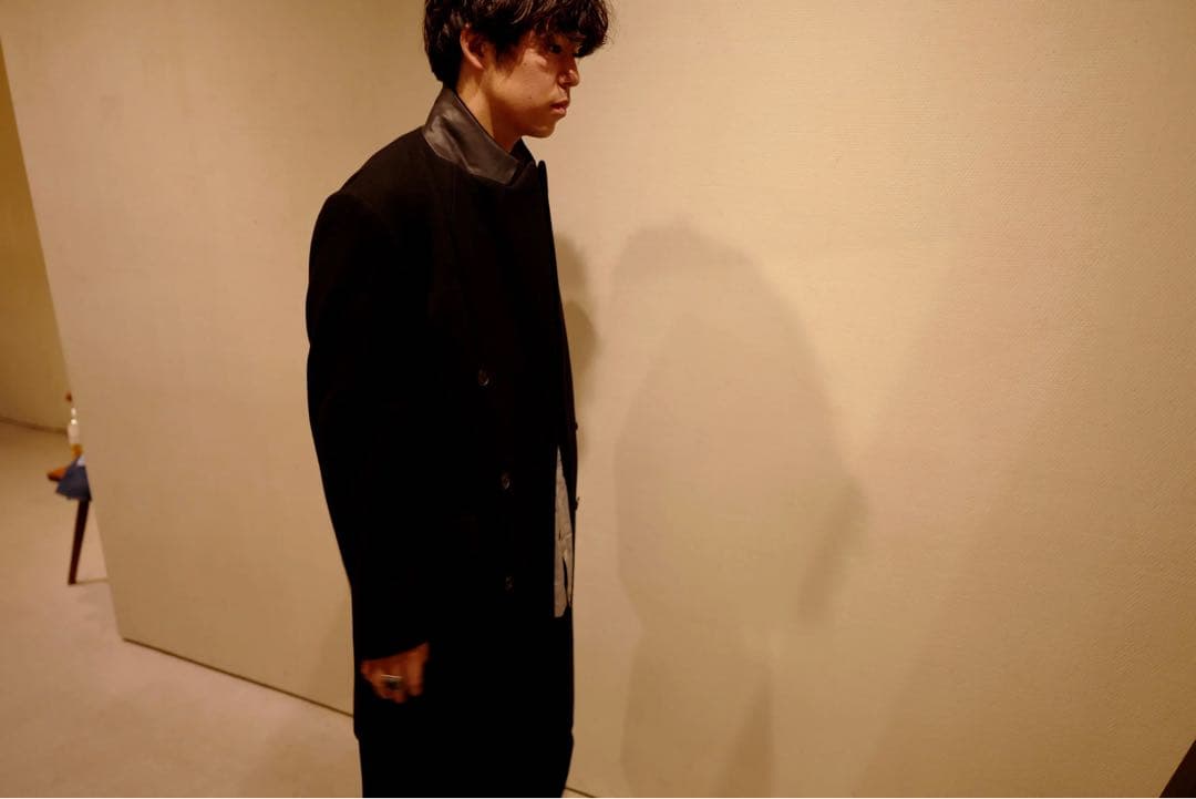 SHINYA Estellaダブルチェスターコート ウール×GUIDIレザー 3