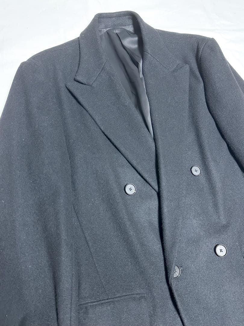 SHINYA Estellaダブルチェスターコート ウール×GUIDIレザー 3