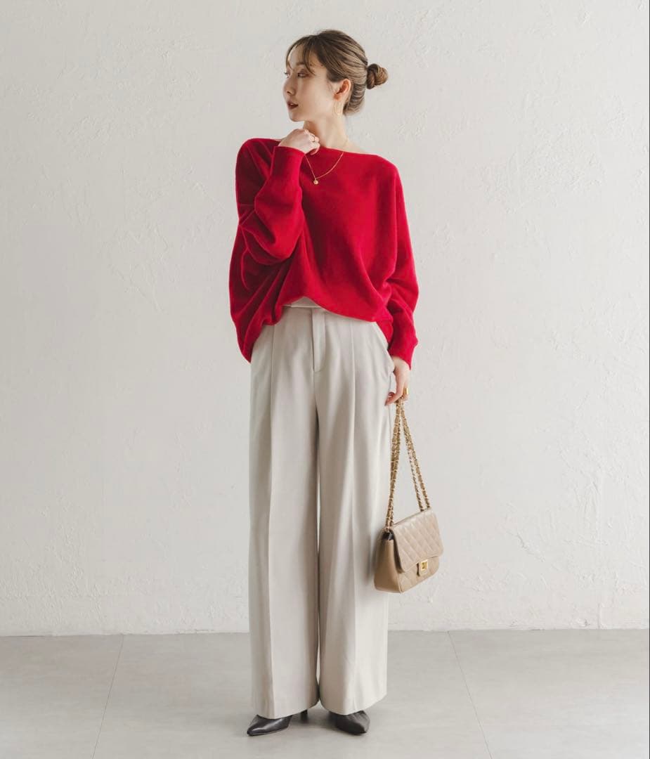 Noble ノーブル ファインウールドルマンプルオーバー レッド