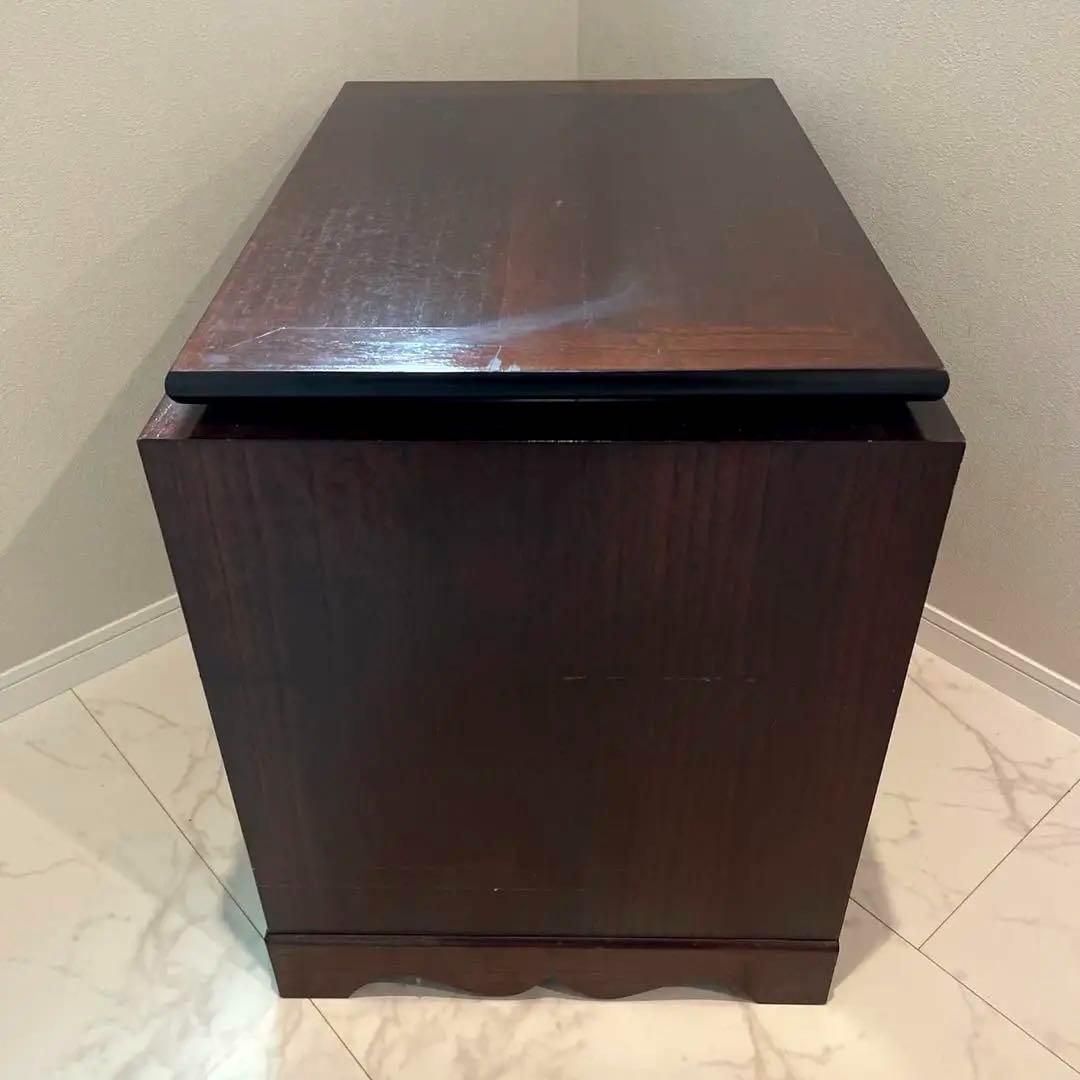 中国家具　木製テレビ台 扉付き　テレビボード　回転式　アンティーク　昭和レトロ