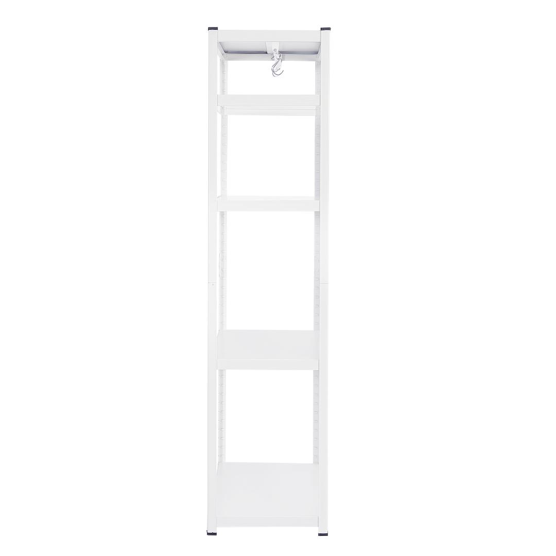 タイムセール！スチール製収納ラック【タイプB】　可動棚　大容量　WHITE