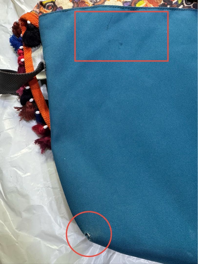 UNDERCOVER/アンダーカバー 民族柄転写プリントメッセンジャーバッグ