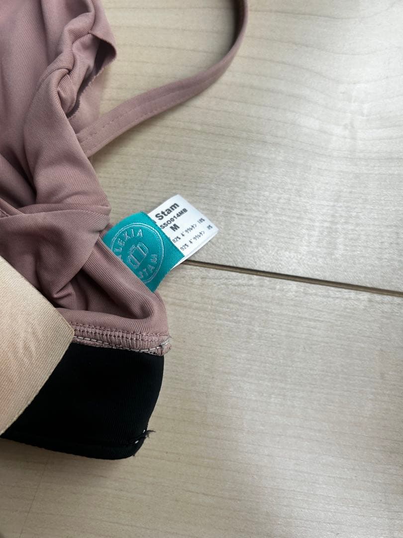 バイカラー ワンピース水着 ピンクと黒 Alexia Stam M