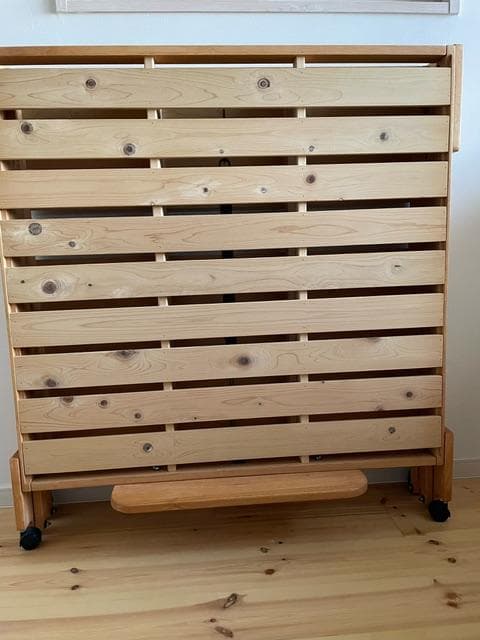 中居木工　国産ひのきすのこ折りたたみベッド（2008年　シングル）