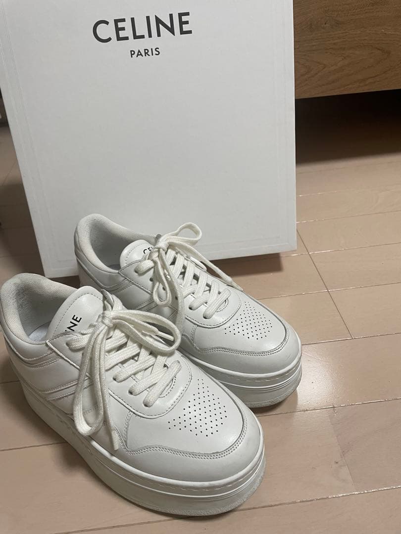 正規　鑑定済CELINE ブロックスニーカー ウェッジアウトソール