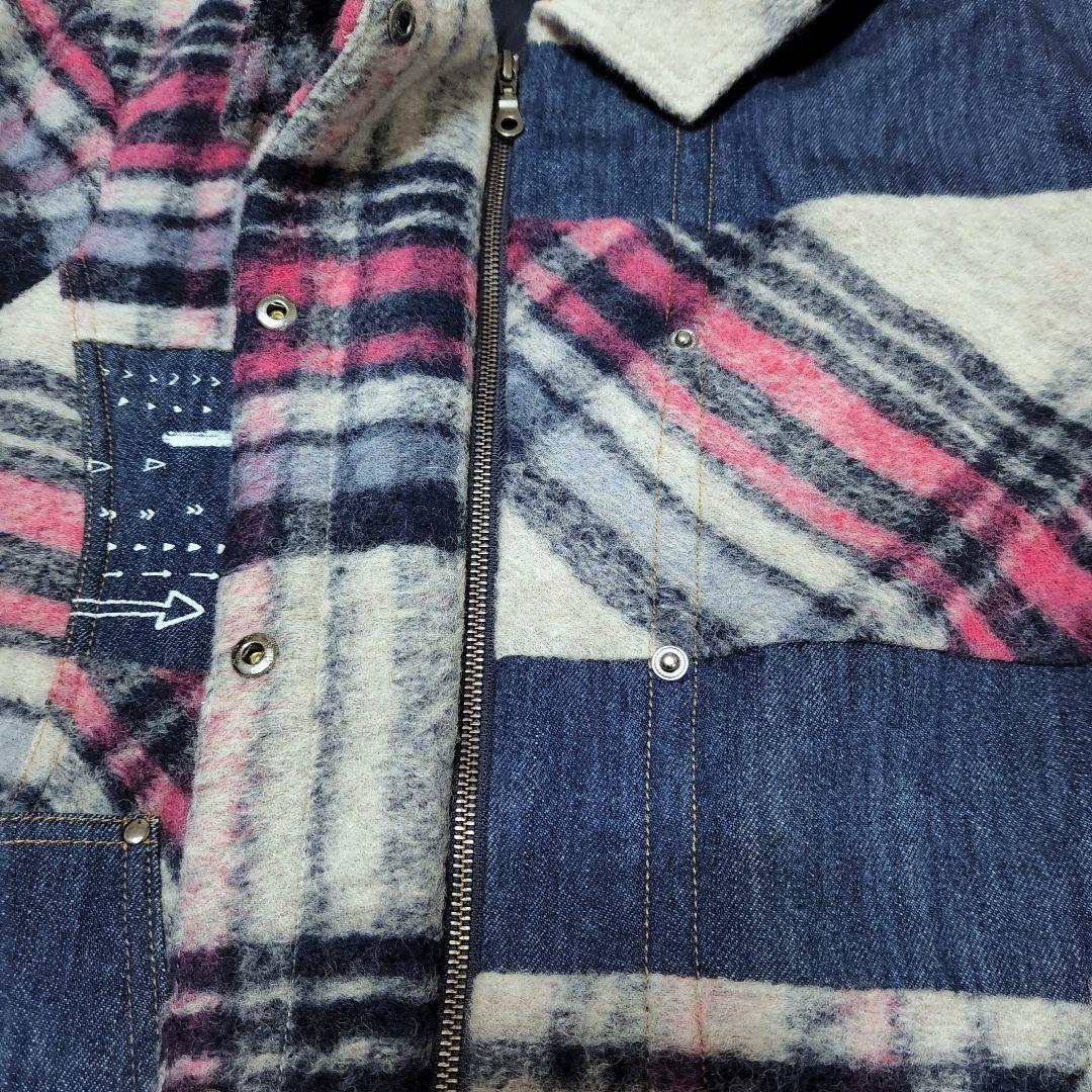 akane femme あむう　コート　レディース　チェック　ウール混