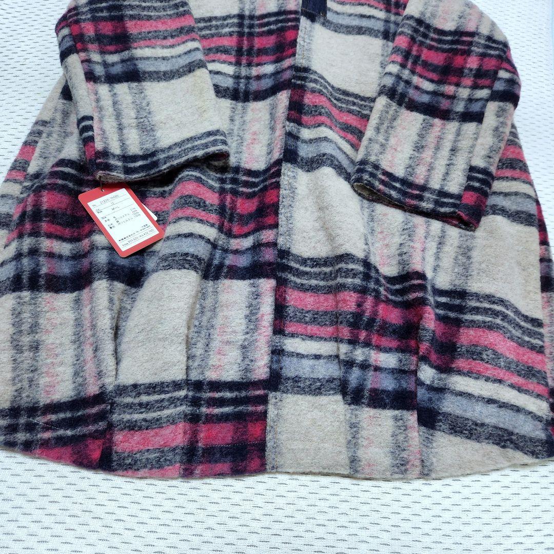 akane femme あむう　コート　レディース　チェック　ウール混