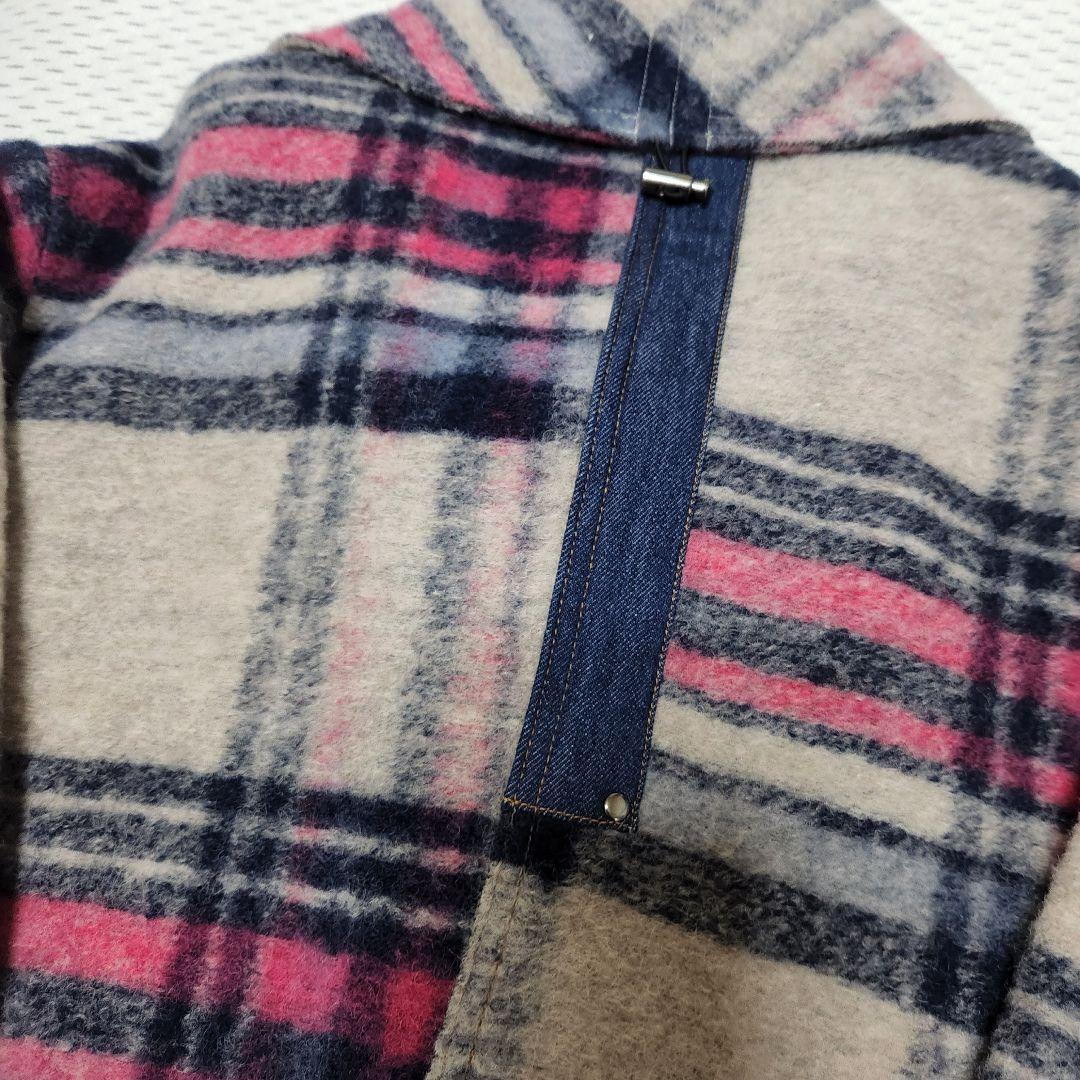 akane femme あむう　コート　レディース　チェック　ウール混