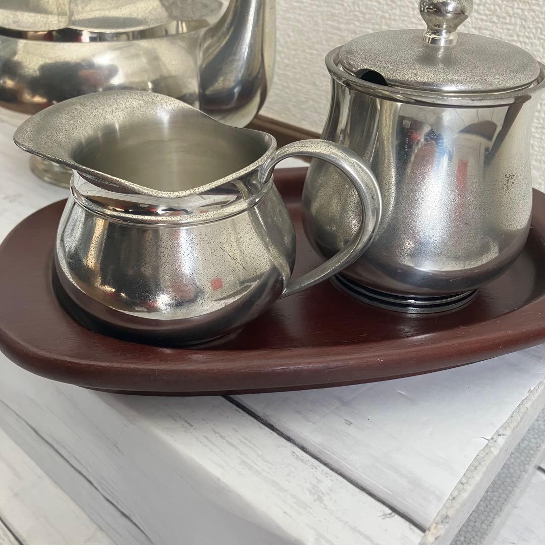 セランゴールピューター　97 ティーセット3点 80年代 ヴィンテージ