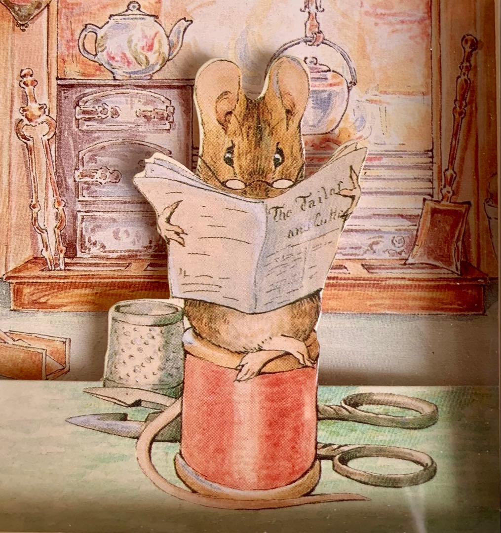 グロースターの仕立て屋 木製フレーム入り時計 ピーターラビット