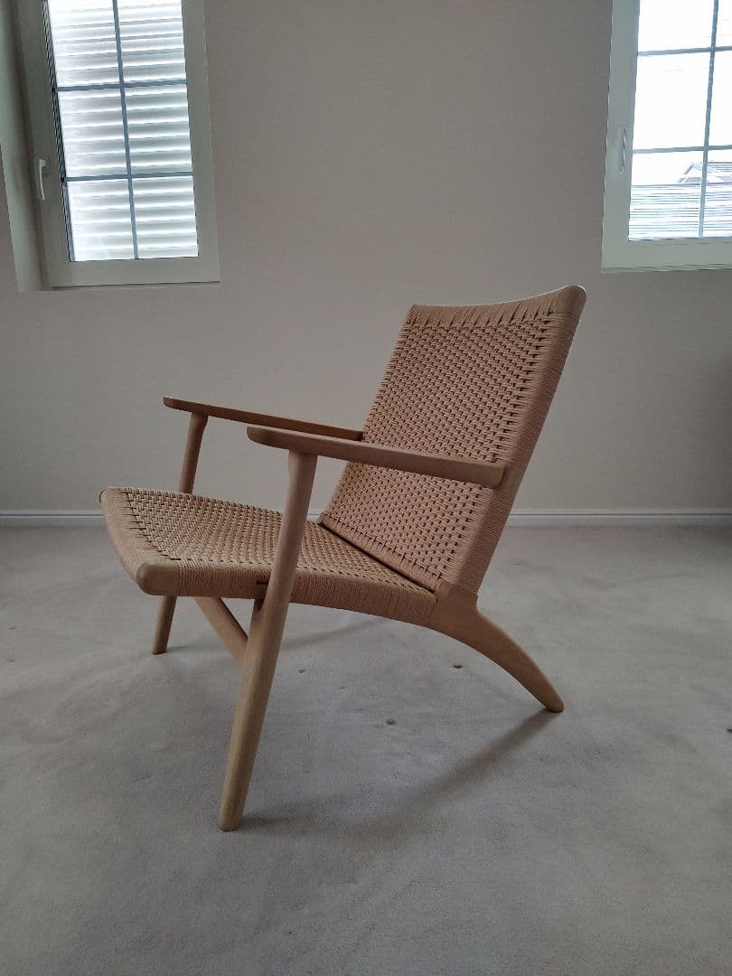 CH25 ラウンジチェア オーク ソープ仕上げ ナチュラルペーパーコード