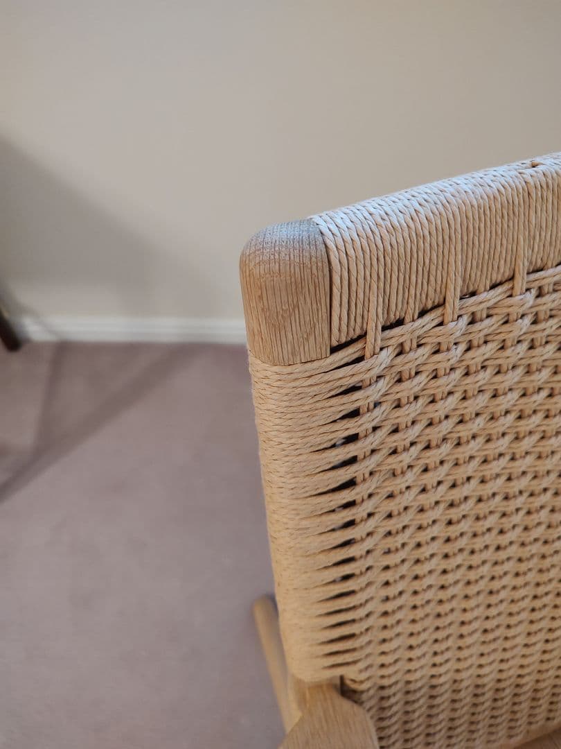 CH25 ラウンジチェア オーク ソープ仕上げ ナチュラルペーパーコード