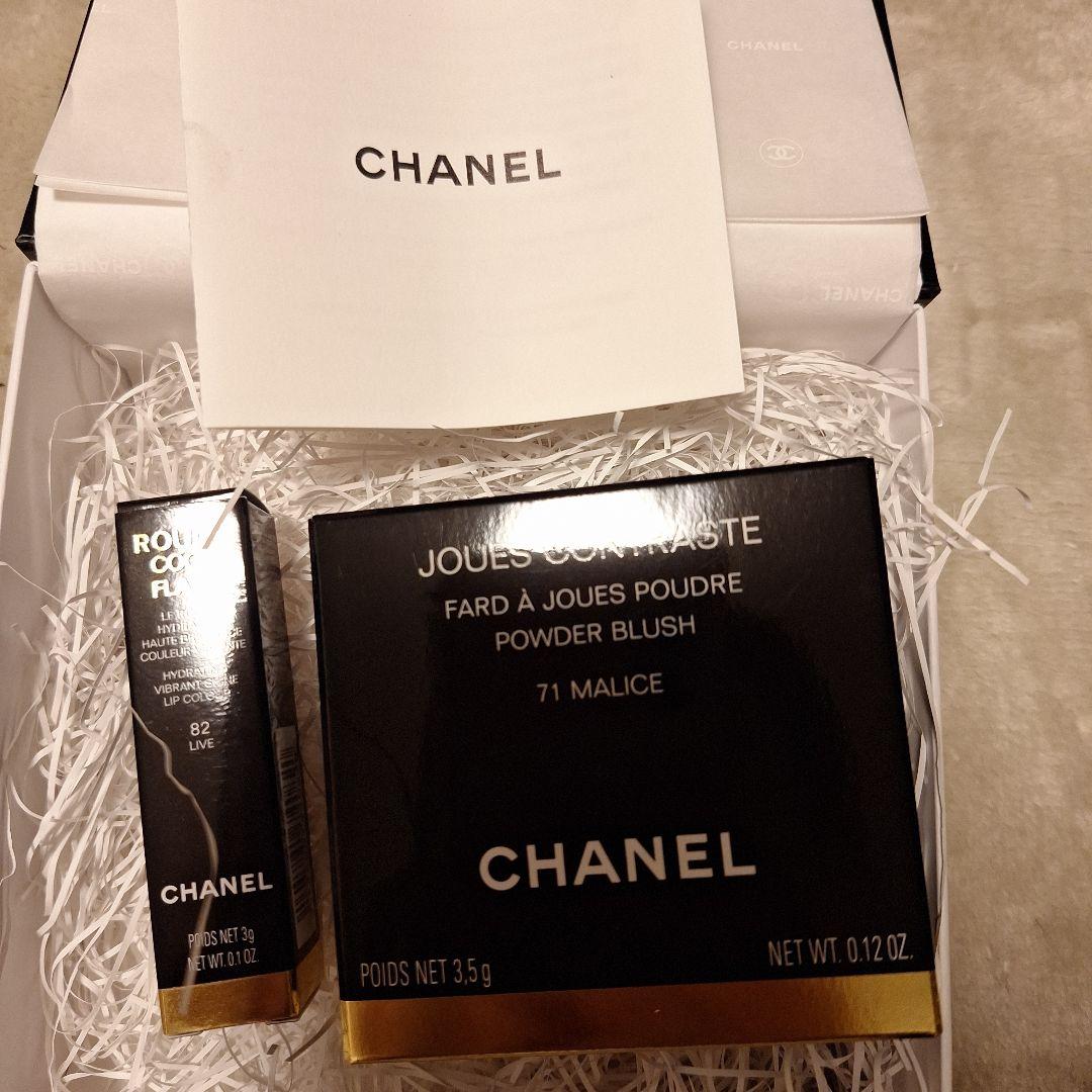 シャネルチーク71マリス口紅82ライヴ