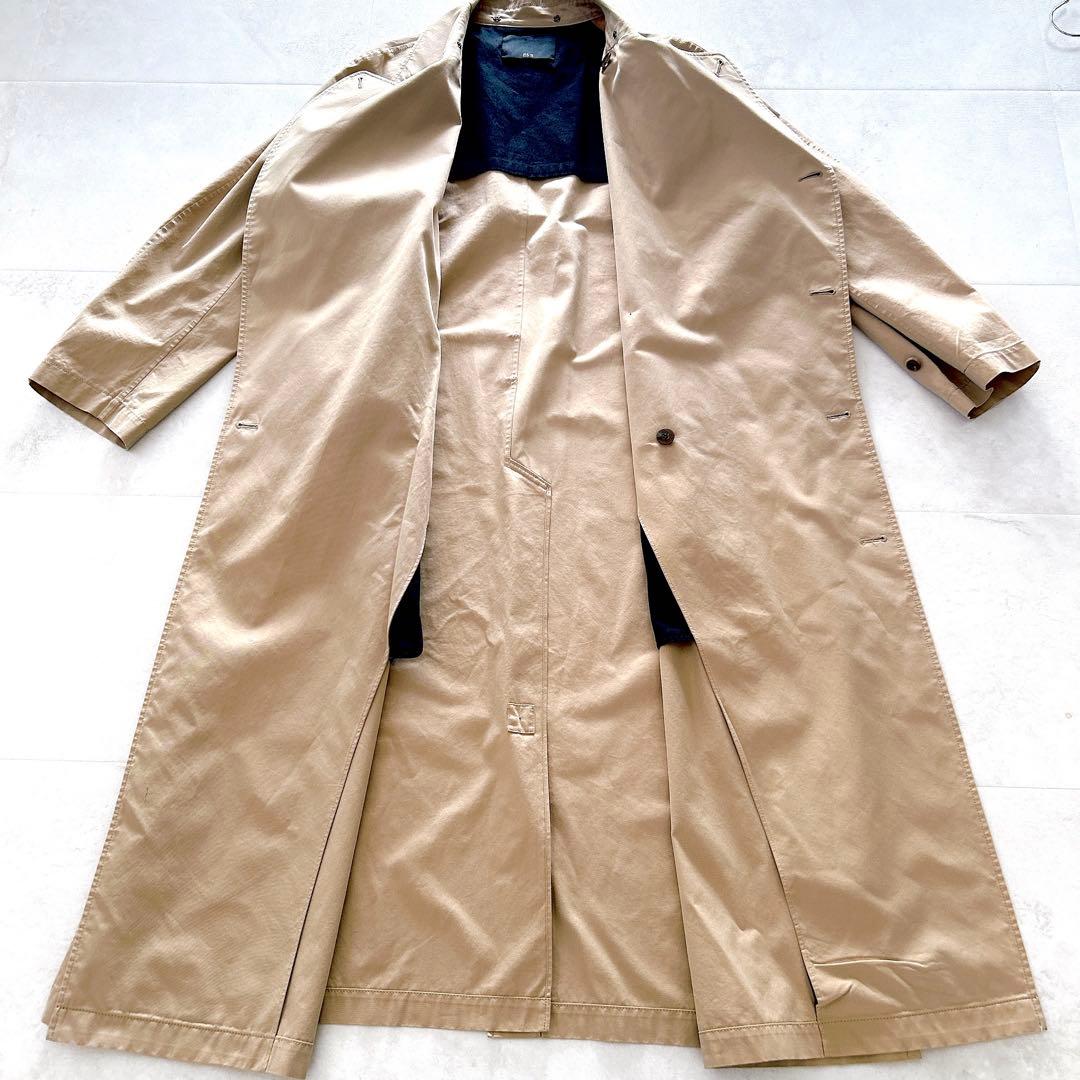 希少✨人気✨現行　エス　トレンチコート　ロング　干場義雅　ベージュ　サイズ3 L