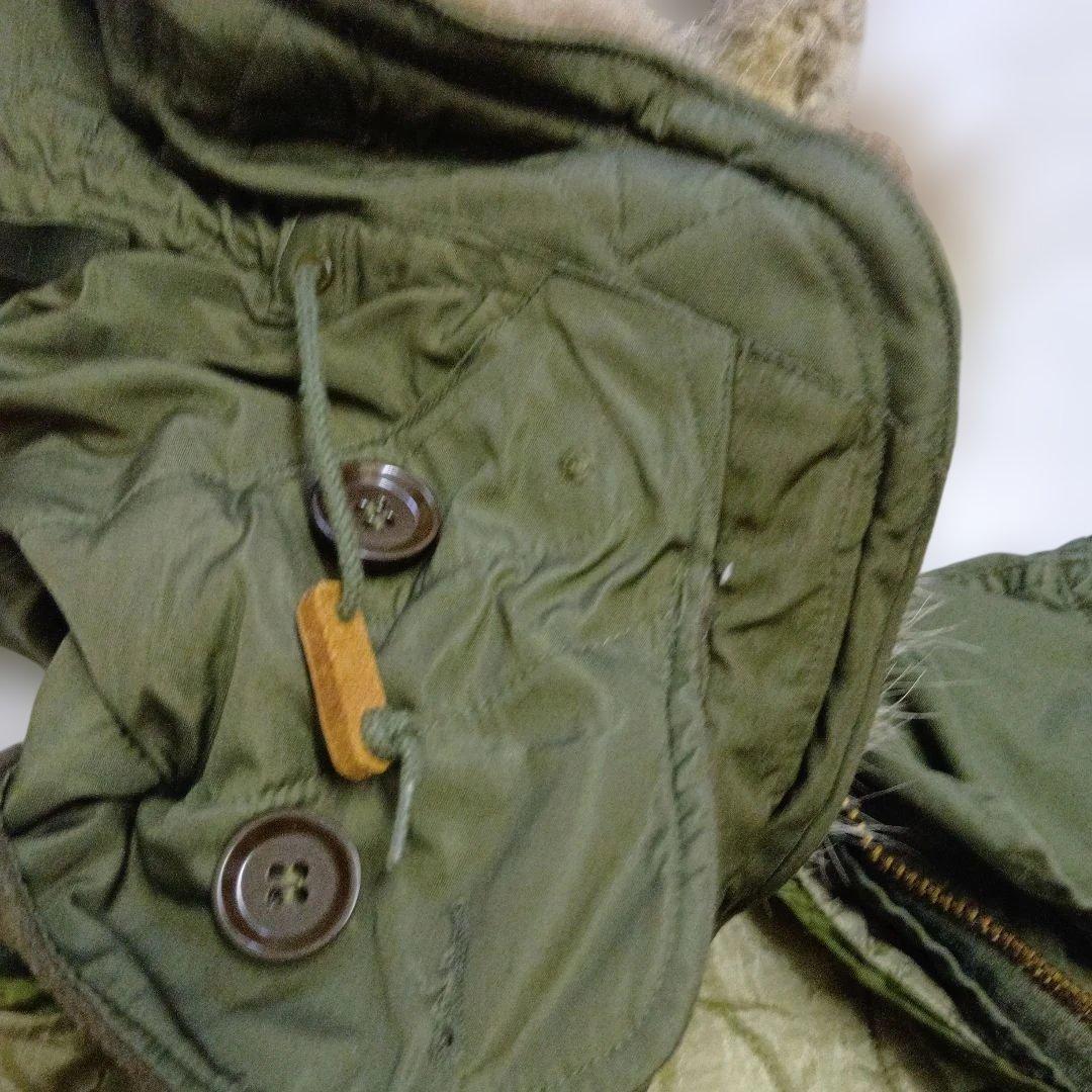 (288)フード付きオリーブグリーンジャケット