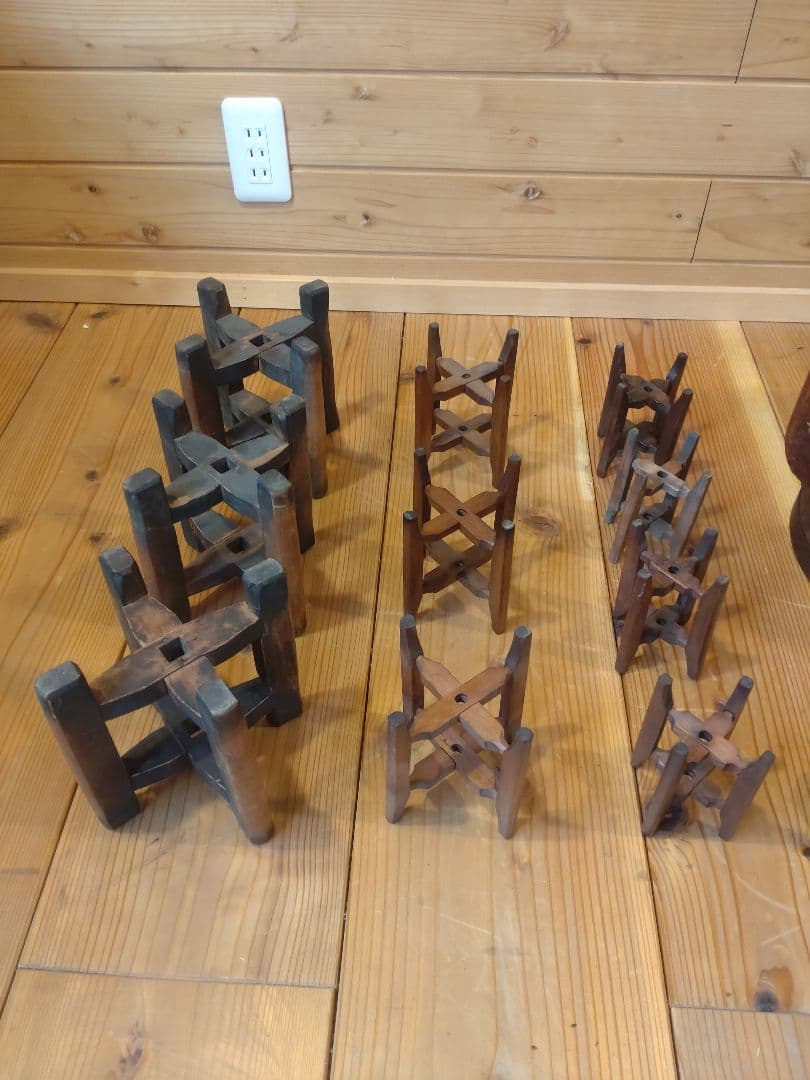 古民具　古道具　一斗桝と糸巻のセット　昭和レトロ　アンティーク