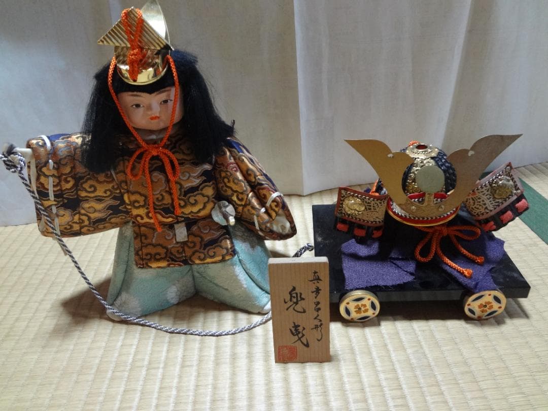 五月人形　木目込み人形　真多呂人形　兜曳　京都　上賀茂神社