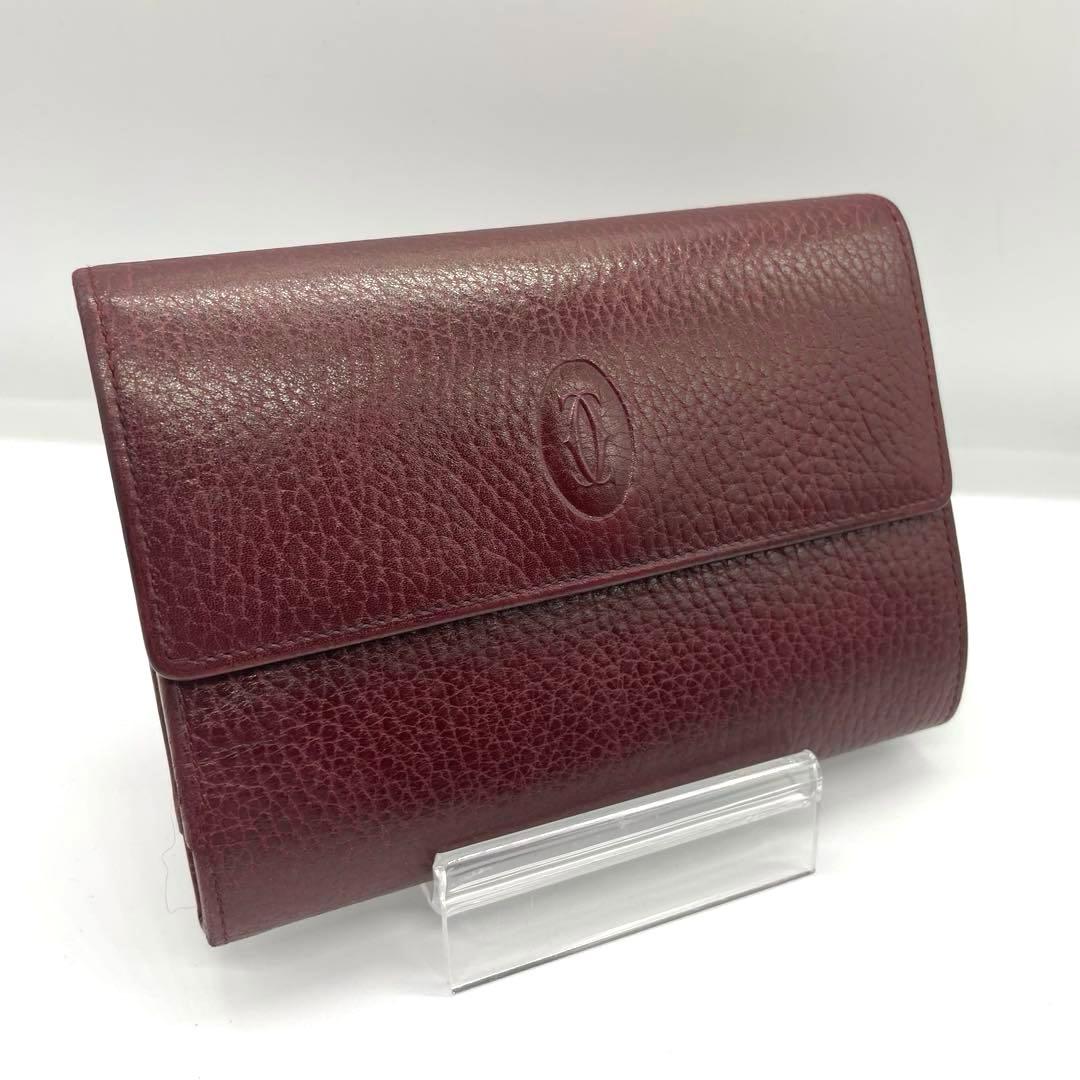【美品】 Cartier カルティエ マストライン 折り財布