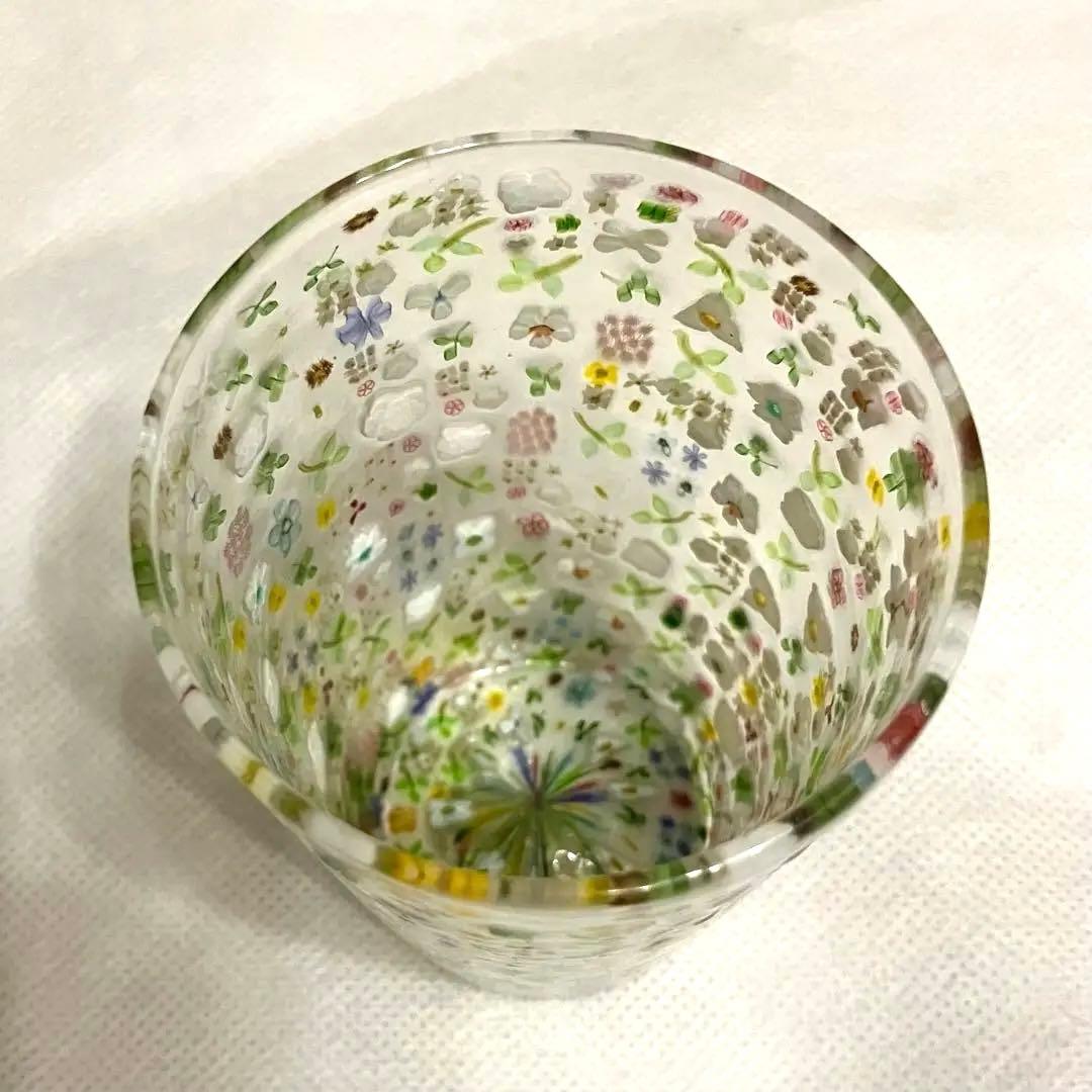 江波富士子　 江波冨士子　花の庭　ガラス　グラス　コップ